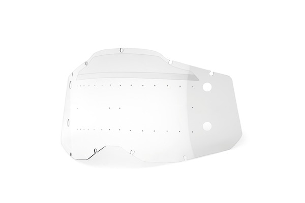 【キッズ】 100% FORECAST2 ロールオフゴーグル用　クリア アンチフォグレンズ （突起あり）