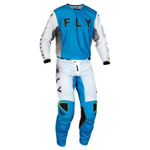 最終アウトレット'23スプリングモデル KINETIC メッシュタイプ KORE MXウエア上下セット BLUE/WHITE/HIVIS FLY【アウトレット：送料無料対象外、返品・交換不可】