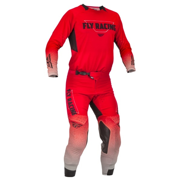 ★最終アウトレット '23 EVOLUTION DST MXウエア上下セットRED/GRAY  FLY　【アウトレット：送料無料対象外、返品・交換不可】