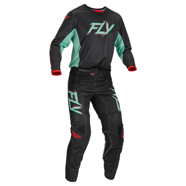 ★最終アウトレット '23 KINETIC SE RAVE MXウエア上下セット BLACK/MINT/RED FLY