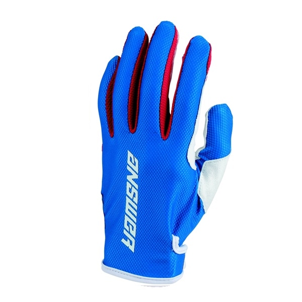 ★最終アウトレット　 '23 【キッズ】 ASCENT MXグローブ A.RED/WHITE/BLUE ANSWER　【アウトレット：送料無料対象外、返品・交換不可】