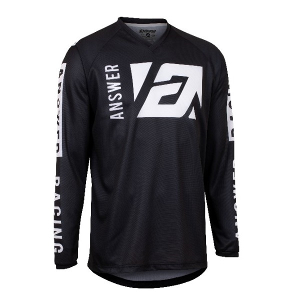 ★最終アウトレット  '23継続モデル SYNCRON MERGE MXジャージ BLACK/WHITE ANSWER　【アウトレット：送料無料対象外、返品・交換不可】