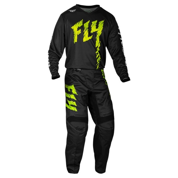 最終アウトレット【キッズ】 '24モデル F-16 MXウエア 上下セット BLACK/N GREEN/L GRAY FLY【アウトレット：送料無料対象外、返品・交換不可】