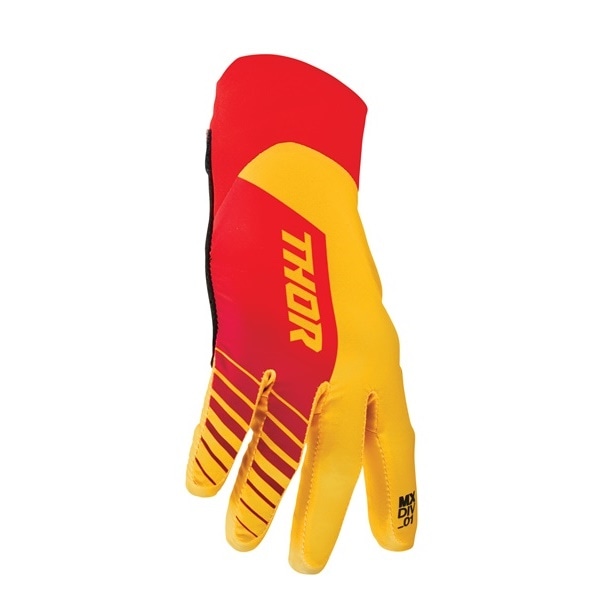 最終アウトレット'24モデル AGILE ANALOG MXグローブ LEMON/RED THOR【アウトレット：送料無料対象外、返品・交換不可】