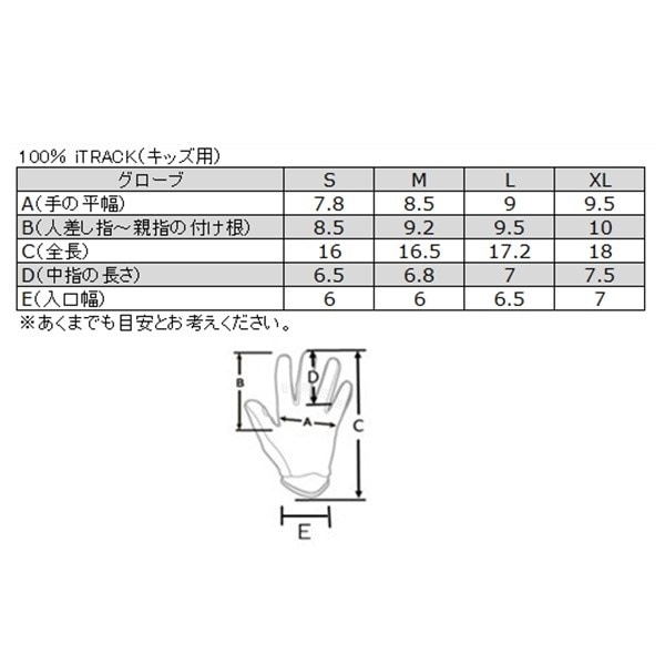 【キッズ】 21fa ITRACK グローブ BLACK 100%