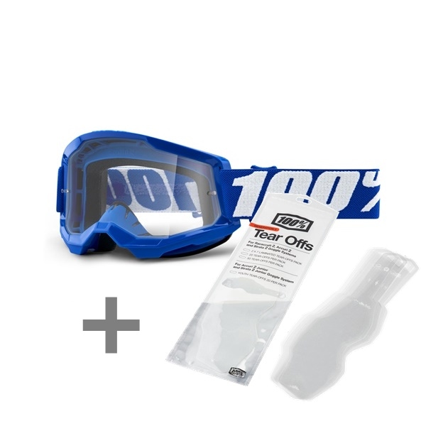 ゴーグル&ラミネートティアオフセット STRATA2 ゴーグル BLUE　100％