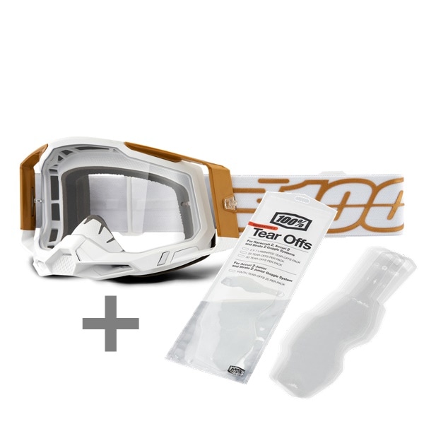 ゴーグル＆ラミネートティアオフセット　RACECRAFT2 ゴーグル  Mayfair 100％