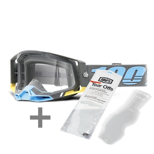 ゴーグル＆ラミネートティアオフセット　RACECRAFT2 ゴーグル Trinidad 100％