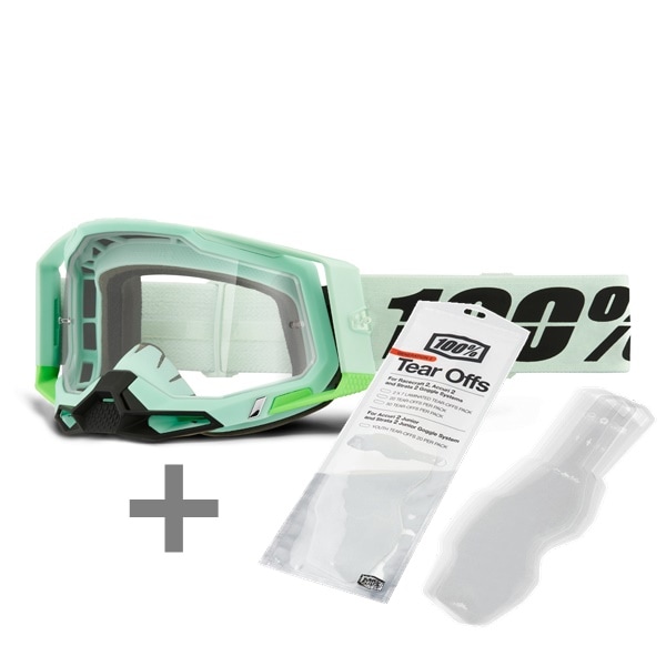 ゴーグル＆ラミネートティアオフセット　23sp 100% RACECRAFT2 ゴーグル Palomar