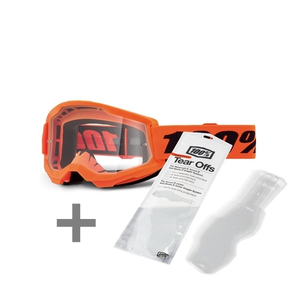 ゴーグル&ラミネートティアオフセット '24 STRATA2 ゴーグル Neon Orange 100％