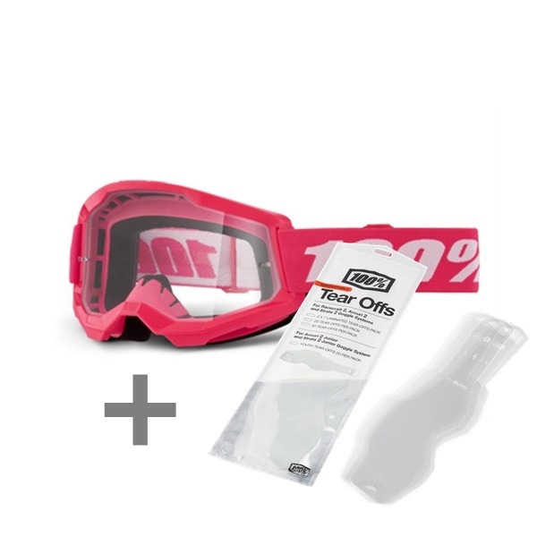 ゴーグル&ラミネートティアオフセット '24 STRATA2 ゴーグル Pink 100％