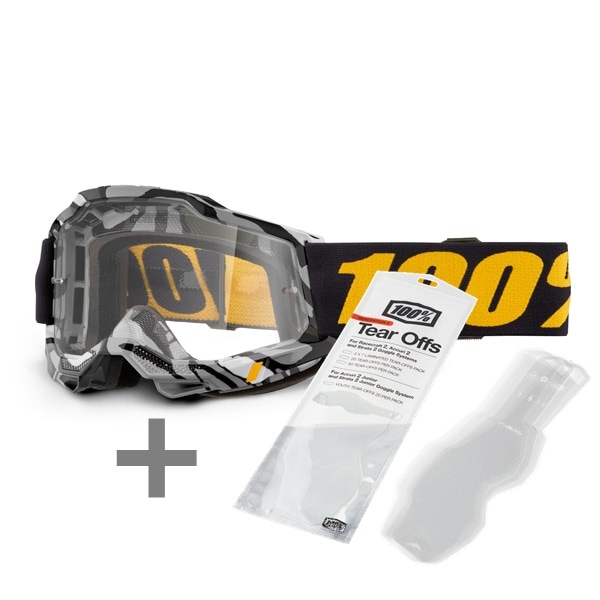 【美品】100% ゴーグル オフロードバイク100% ACCURI2 SAND 100% Accuri 2 OTG Goggles モトクロスゴーグル オフロード