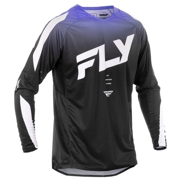 FLY EVOLUTION DST ブラック/ホワイト/パープル MXジャージ ＜アウトレット：送料無料対象外、返品・交換不可＞