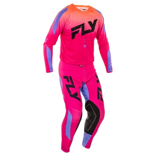 FLY EVOLUTION DST ピンク/ラベンダー/ブラック MXウエア 上下セット ＜アウトレット：送料無料対象外、返品・交換不可＞