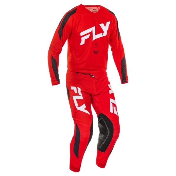FLY EVOLUTION DST レッド/ホワイト/ブラック MXウエア 上下セット ＜アウトレット：送料無料対象外、返品・交換不可＞