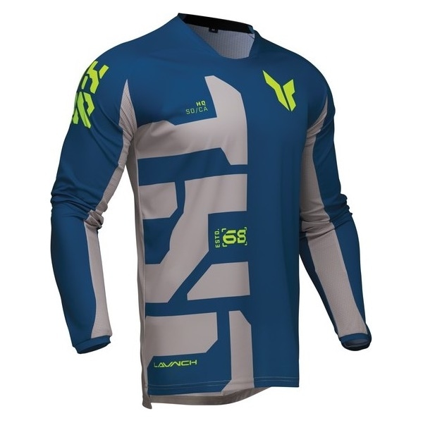 THOR  LAUNCH   FORGE ブルー ＭＸジャージ ＜アウトレット：送料無料対象外、返品・交換不可＞