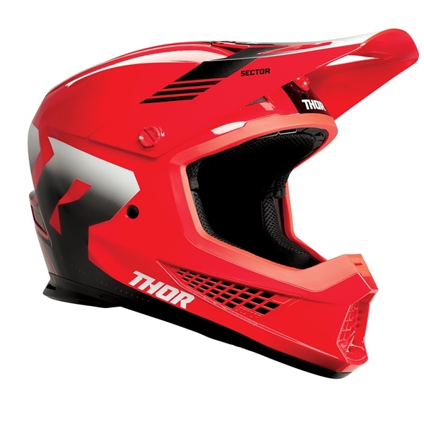 こちらは【林道はじめの一歩 同時購入価格の'24モデル SECTOR2 SG ヘルメット CARVE：RED/WHITE ［SG/PSC・MFJ公認] THOR】です。