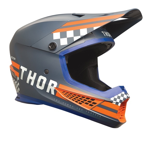 こちらは【林道はじめの一歩 同時購入価格の'24モデル SECTOR2 SG ヘルメット COMBAT：MIDNIGHT/ORANGE ［SG/PSC・MFJ公認] THOR】です。