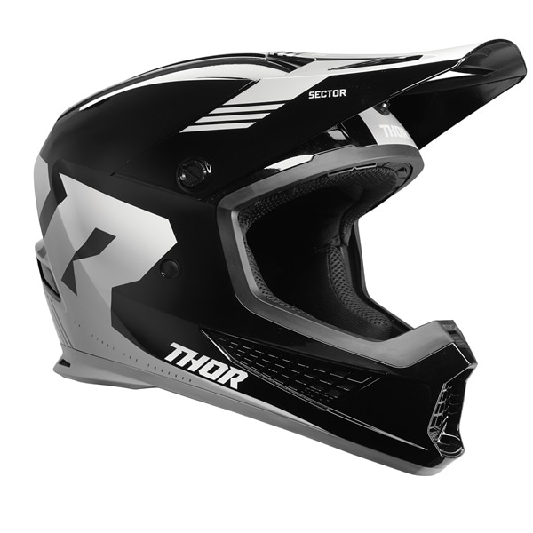 こちらは【林道はじめの一歩 同時購入価格の'24モデル SECTOR2 SG ヘルメット CARVE：BLACK/WHITE ［SG/PSC・MFJ公認] THOR】です。