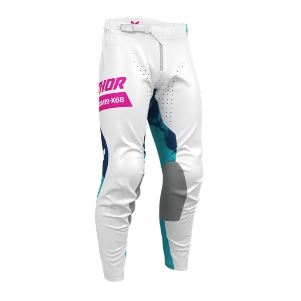 【キッズ】THOR LAUNCH BLEACH ホワイト/アクア MXパンツ 