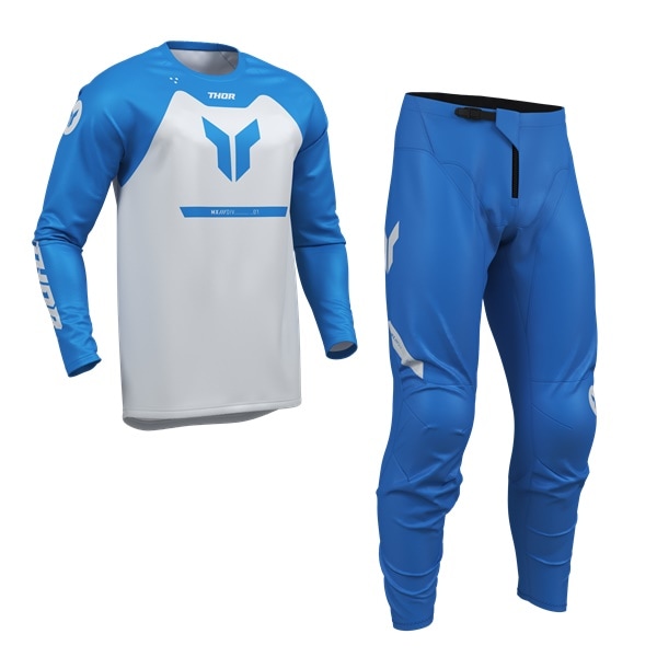 THOR RIDE MODE MENACE ブルー MXウエア 上下セット
