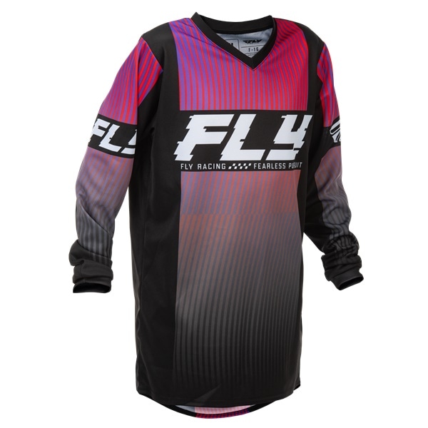 【キッズ】F-16 ブラック/レッド/パープル MXジャージ