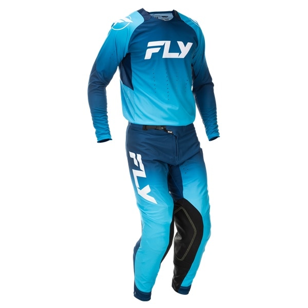 FLY EVOLUTION DST ブルー/ホワイト MXウエア 上下セット