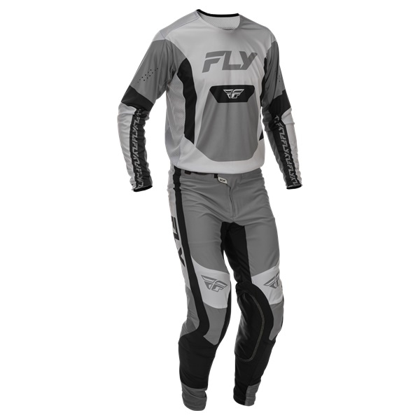 FLY LITE グレー/ブラック MXウエア 上下セット 