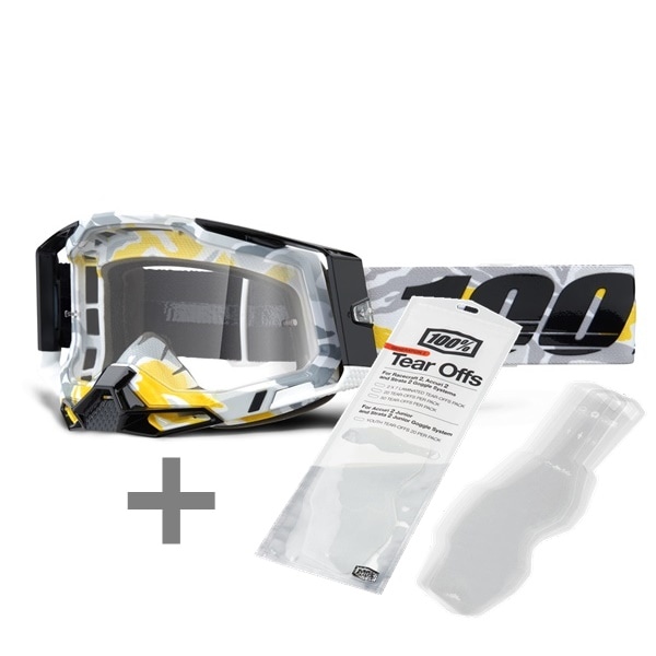 100% ゴーグル グリーン/ゴールドレンズ Amazon.co.jp: 100% Racecraft 2 MX オフロードゴーグル ブルー