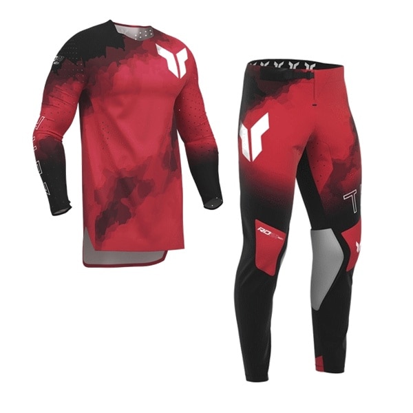 THOR SPORT CARBON ブラック/レッド MX上下セット