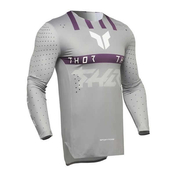 THOR  SPORT FLITE グレー/パープル MXジャージ＜アウトレット：送料無料対象外、返品・交換不可＞＜アウトレット：送料無料対象外、返品・交換不可＞