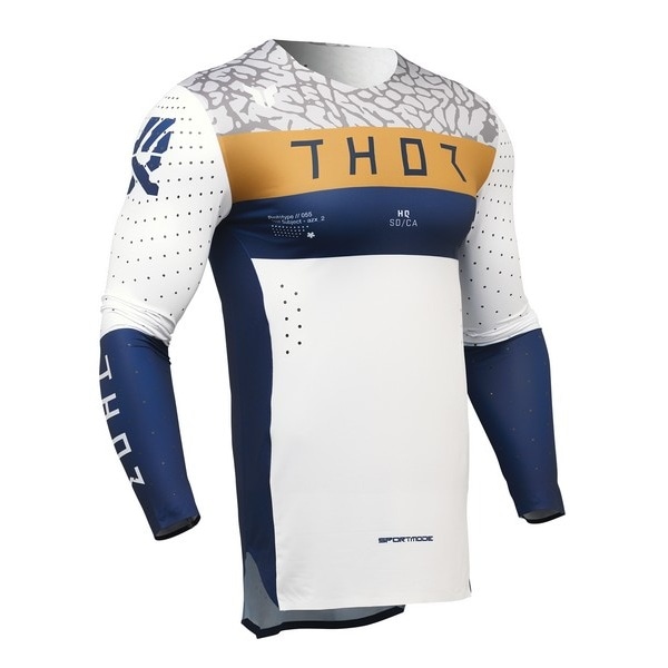THOR  SPORT BRAVO ネイビー/ホワイト MXジャージ ＜アウトレット：送料無料対象外、返品・交換不可＞＜アウトレット：送料無料対象外、返品・交換不可＞