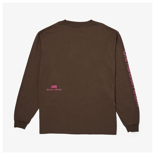 TERRA ロングスリーブTシャツ オーバーサイズ チョコレート 100