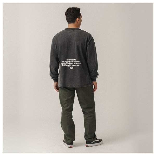 REGION ロングスリーブTシャツ オーバーサイズ ヴィンテージブラック