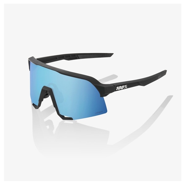 ＜3月下旬 入荷予定＞100% S3 サングラス　Matte Black（Hiperブルー マルチレイヤー ミラーレンズ）