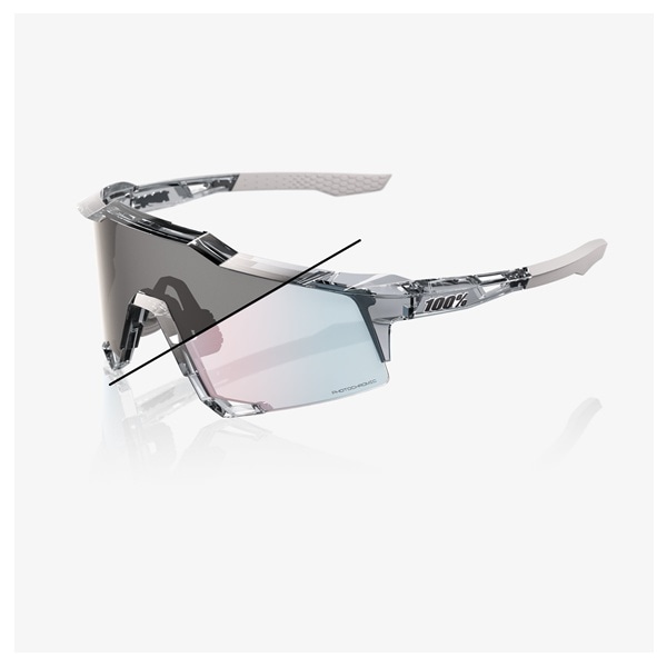 ＜3月下旬 入荷予定＞100% SPEEDCRAFT サングラス　Polished Translucent Grey（ローズゴールドミラー フォトクロミックレンズ）