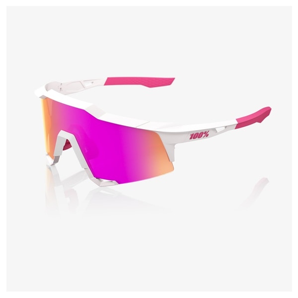 ＜3月下旬 入荷予定＞100% SPEEDCRAFT サングラス　 Matte White/Pink（Hiper バイタル ピンクミラーレンズ）