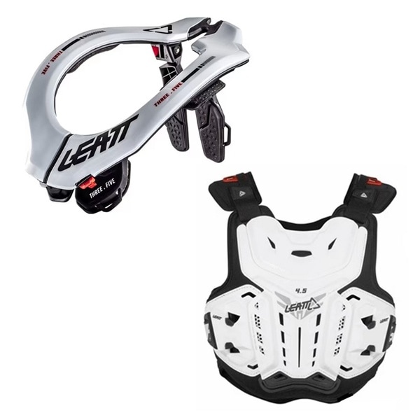 LEATT 2.5 バイクプロテクター ホワイト、ネックブレースセット ネックブレース | モトクロス・オフロードバイク用品通販 | WestwoodMX