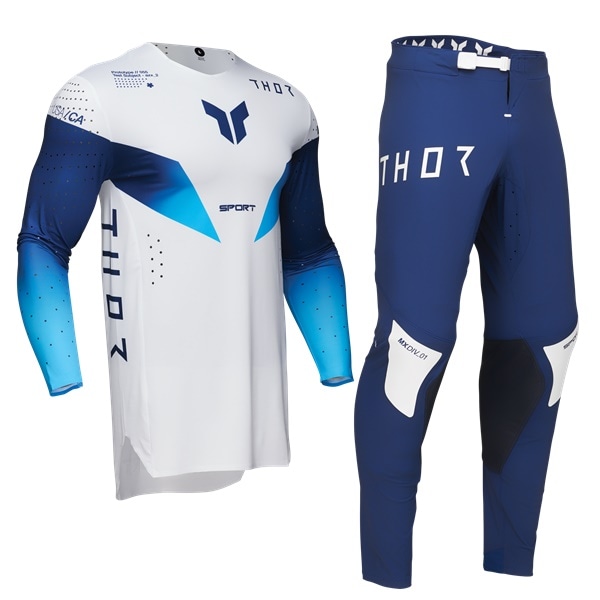 サマーバーゲン＞THOR SPORT STRIKE ネイビー MX上下セット【セール