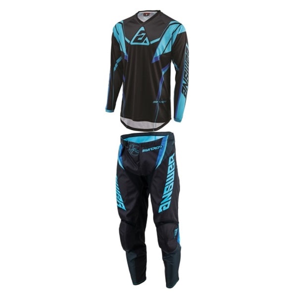 ＜サマーバーゲン＞【キッズ】 SYNCRON ENVENOM MXウエア 上下セット BLUE/BLACK ANSWER【セール商品につき返品・交換不可】