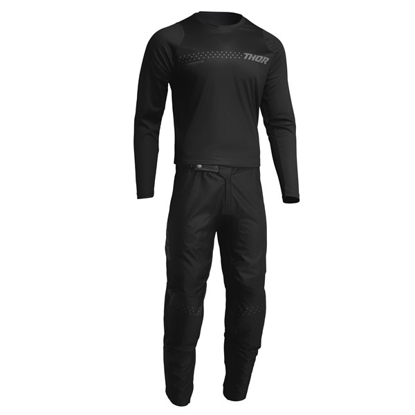 THOR モトクロスウェア 黒　キッズ用 サマーバーゲン＞【キッズ】SECTOR MINIMAL MXウエア 上下セット BLACK