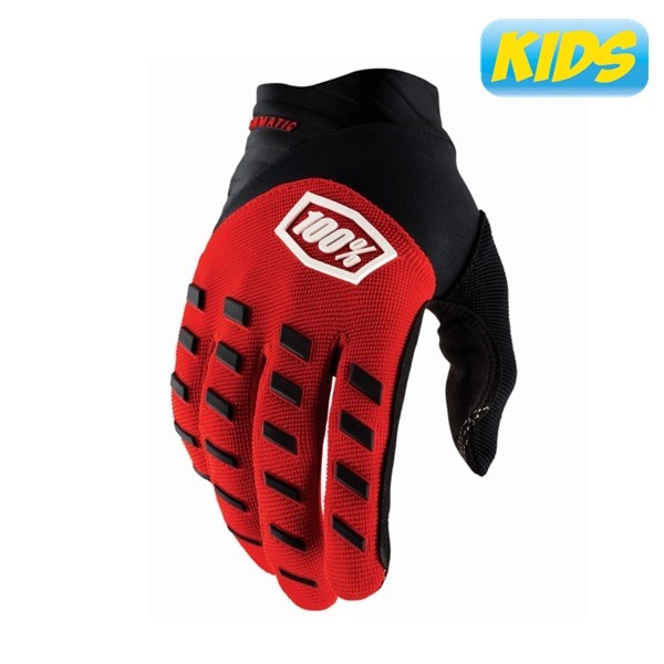 ＜お盆セール＞【キッズ】 21fa 100% AIRMATIC グローブ RED/BLACK【セール商品につき返品・交換不可】
