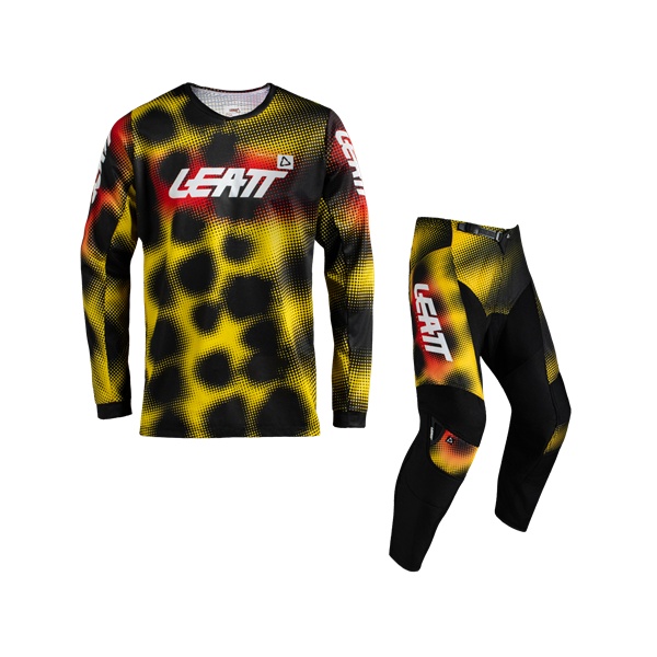 【キッズ】LEATT RIDE KIT 3.5 上下セット レオパード イエロー '27モデル