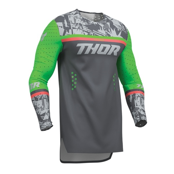 THOR SPORT MXジャージ PUNKD チャコール/グリーン '27モデル