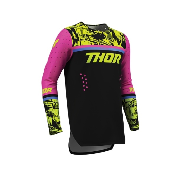 【キッズ】THOR SPORT MXジャージ PUNKD ブラック/フューシャ '27モデル