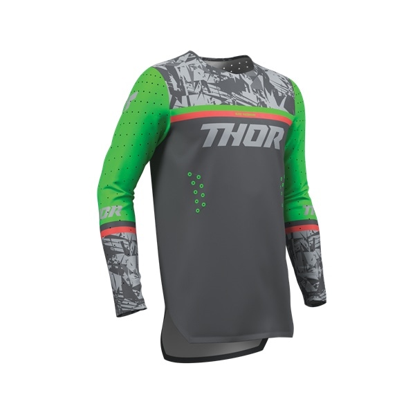 キッズ】THOR SPORT MXジャージ PUNKD チャコール/グリーン '27モデル