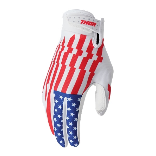 【キッズ】THOR LAUNCH MXグローブ PATRIOT レッド/ホワイト/ブルー '27モデル