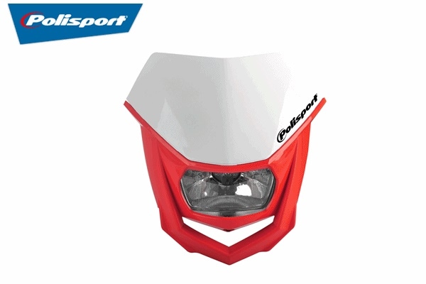 タイムセール＞ホワイト/レッド HALOヘッドライト POLISPORT＜セール品