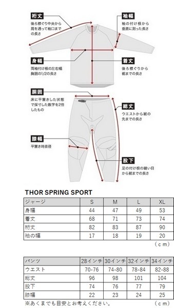 THOR SPORT FLITE ミント/コッパー MX上下セット | すべての商品