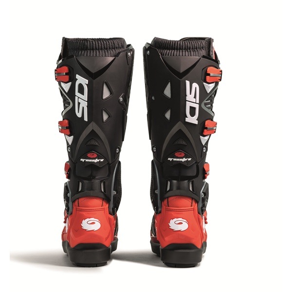レッド/レッド/ブラック SIDI CROSSFIRE 3 SRS ブーツ 交換式SRSソールモデル